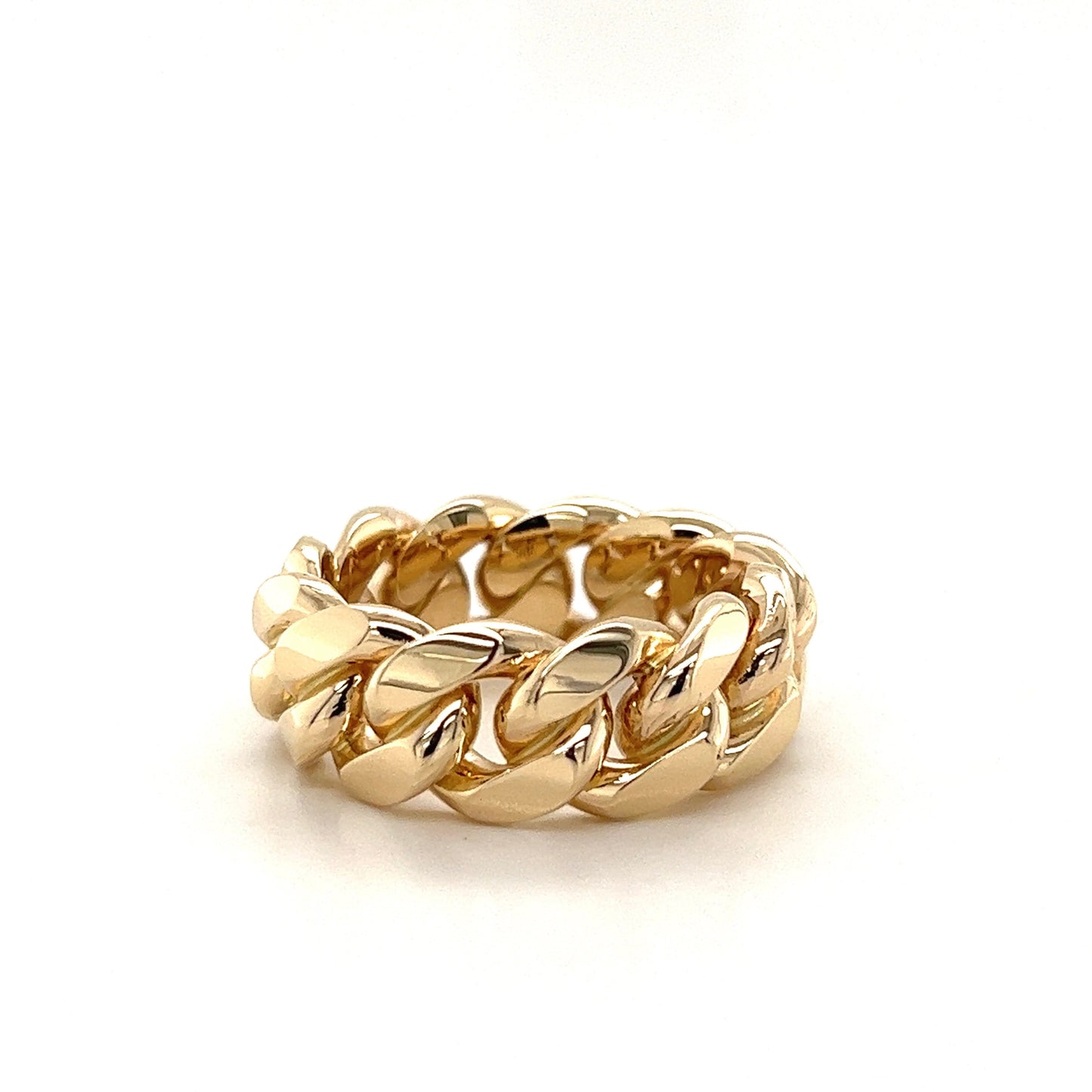 8MM MARV CUBAN LINK RING 14K