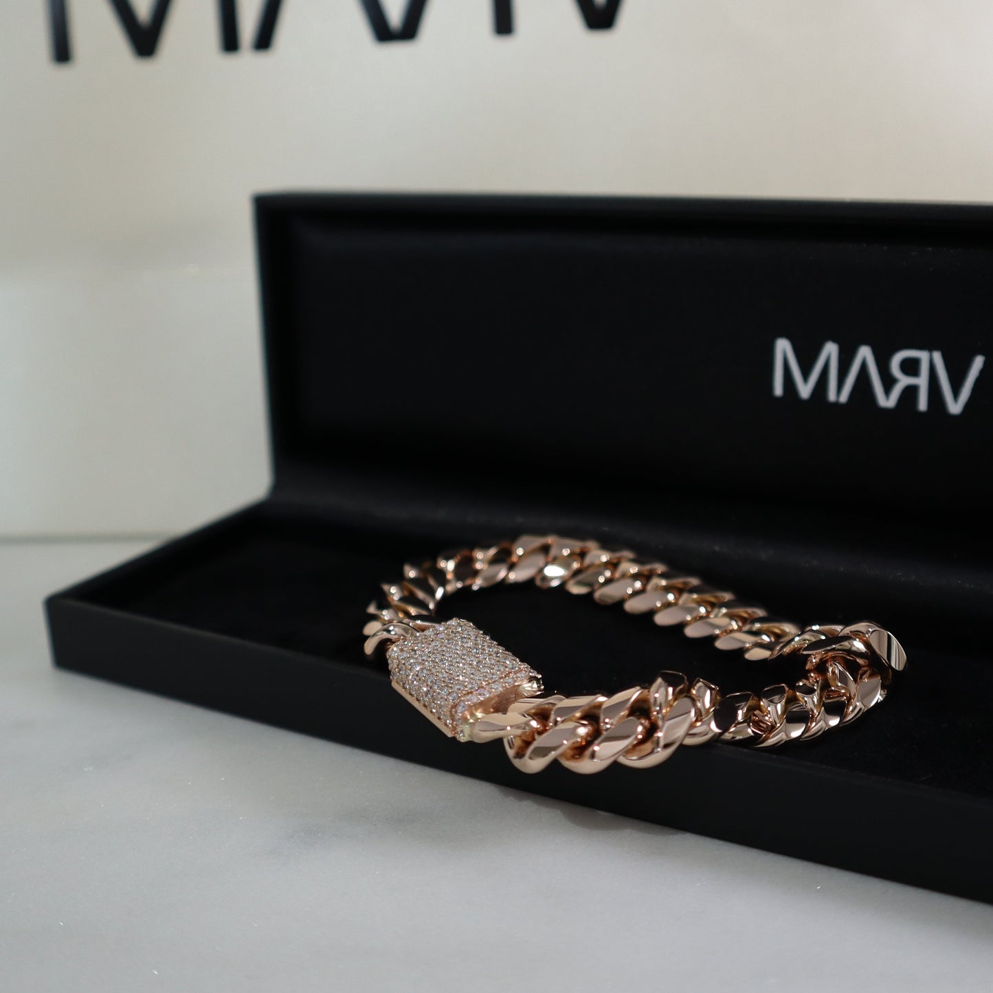 10MM MARV CUBAN LINK BRACELET 14K