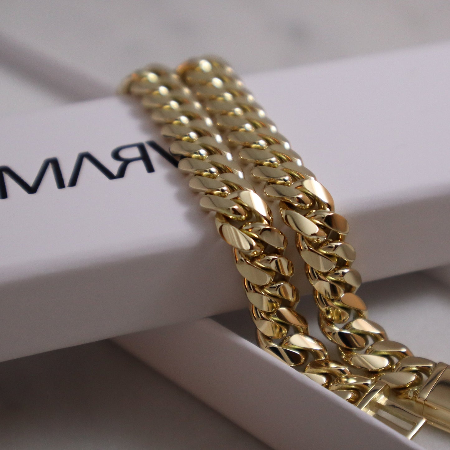 8MM MARV CUBAN LINK BRACELET 10K